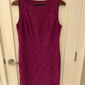 Ann Taylor floral lace detail sheath dress size 8